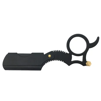 

Black Straight Barber Edge Steel Razor Folding Shaving Knife Holder Rack Without Blade Men'S Shaving Tool Shaving And Hair Remov