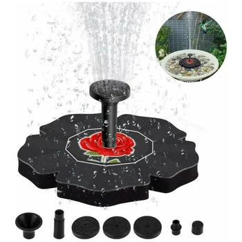 

Pond Pool Solar Fountain Water Floating Pump Outdoor Garden Patio Home Decoration Bird Bath With Nozzles Free Standing Automatic