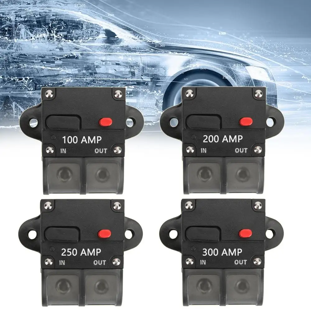 100A Amp Manual Reset Inline Circuit Breaker Platinum Terminal Block Marine Auto