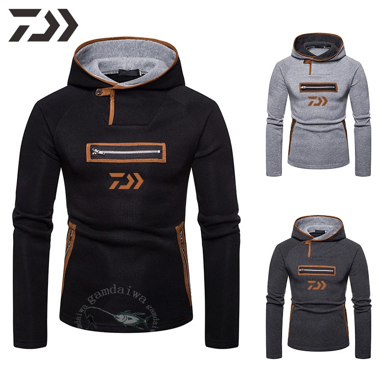 Cheap Price for  Daiwa Fishing Hoodies Sweatshirt Men Warm Fishing Shirt Long Sleeve Fishing Clothing Winter Autumn 