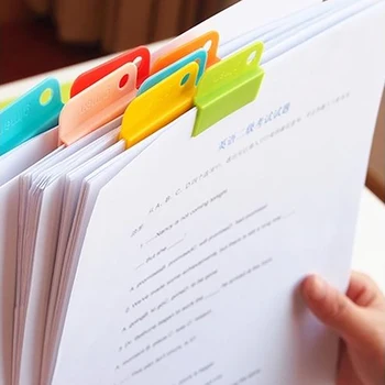 

6PCS/SET Colorful Photo Paper Clips Decorative Writing File Organizer Plastic Clips Bag Sealing Clip Office School Supplies