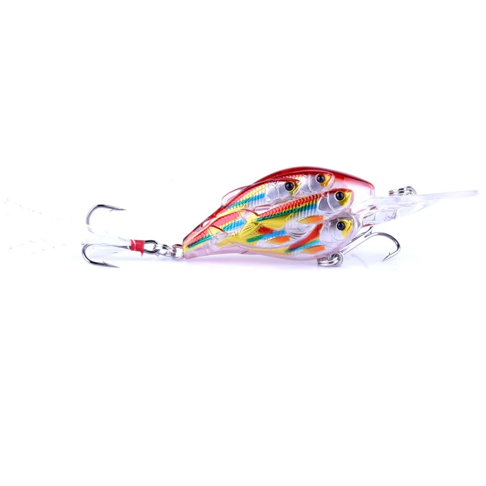  1pcs Group Fishing Lures CrankBait Swim Bait 8fishes Plastic Hard Bait Wobbler Fishing Tackle Shads