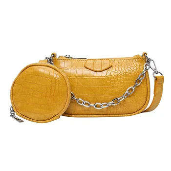 

2pcs luxury handbag designer famous brand women's bag PU leather solid color sac main women's shoulder bag Crossbody bolsos muje