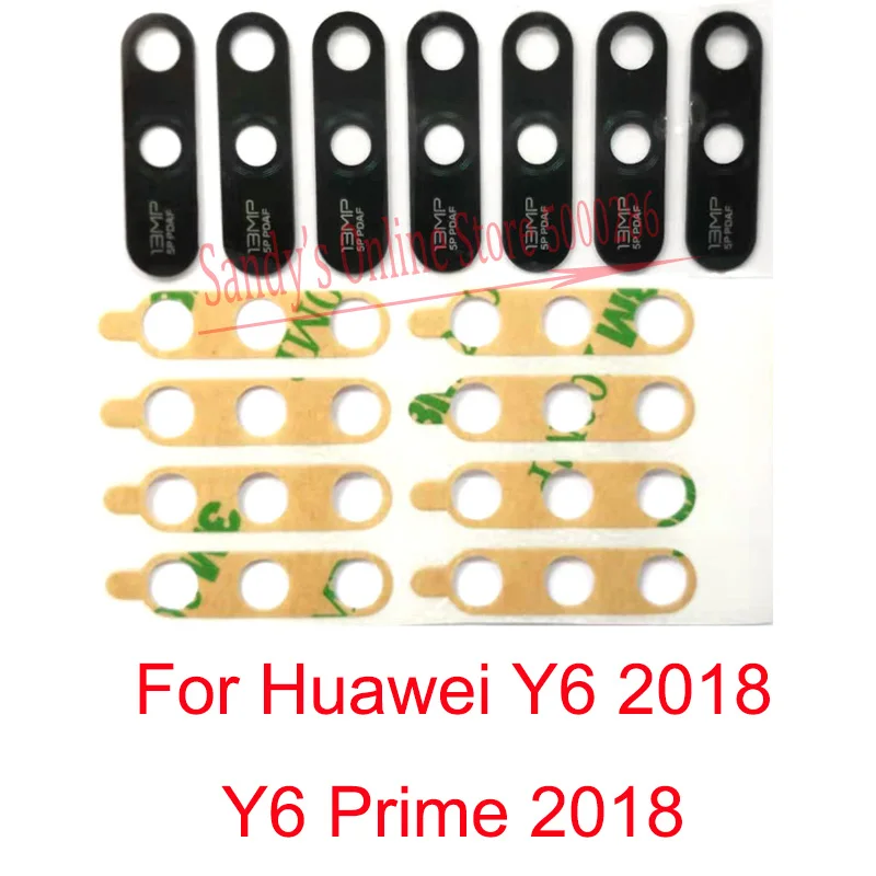 2 шт./партия, новинка, задняя камера, стеклянный объектив для huawei Y6 /Y6 Prime, основная большая задняя камера, объектив, стеклянная крышка, запасные части