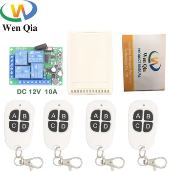 

Remote Control 433Mhz 12V 10Amp 4CH rf Switch Relay Receiver and Transmitter for Garage Remote Control and Remote Light Switch