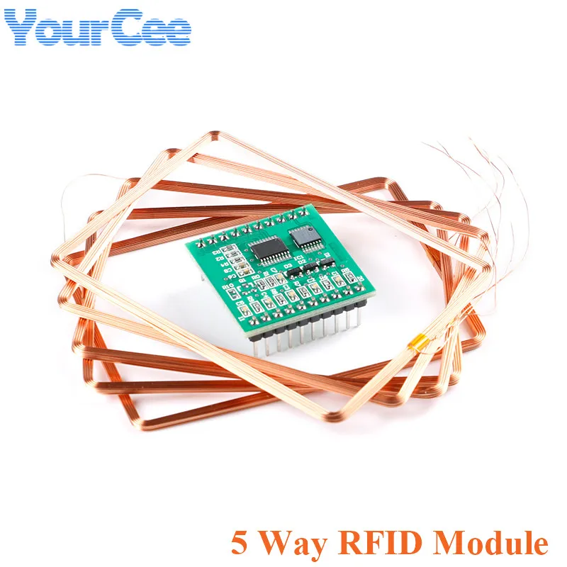 Модуль считывания RFID-карт 5 В 125 кГц контроль доступа многоканальный считыватель