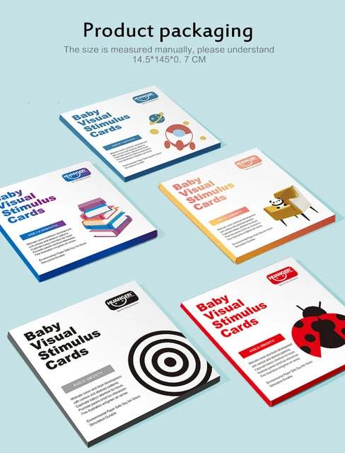 Baby Black White Flash Card Educational Baby Toys 0-36 Months High Contrast Visual Stimulation Flashcard Shape Sensory Toys 6