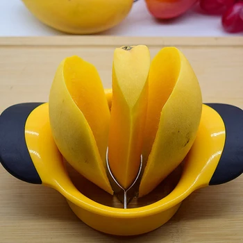 

Stainless Steel Mango Cutter Creative Mango Splitter Fruit Cutting Tool Non Slip TPR Handle Practical Kitchen Gadget Accessories