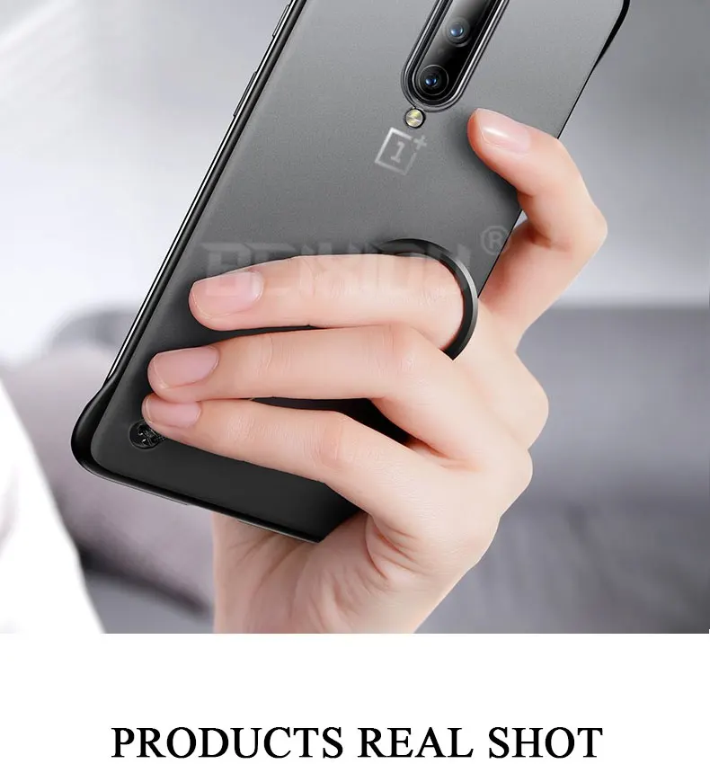 7T чехол для OnePlus 7T 7 Pro чехол матовый безрамный чехол для телефона для OnePlus 7T Pro One Plus без оправы противоударный, Бесплатный кольцевой ремешок