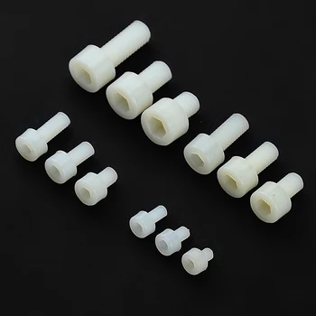 

50PCS PA66 M3 M4 M5 M6 M8 M10 M12 Plastic Nylon Hexagon Socket Head Cap Bolt Knurled Hand Screw