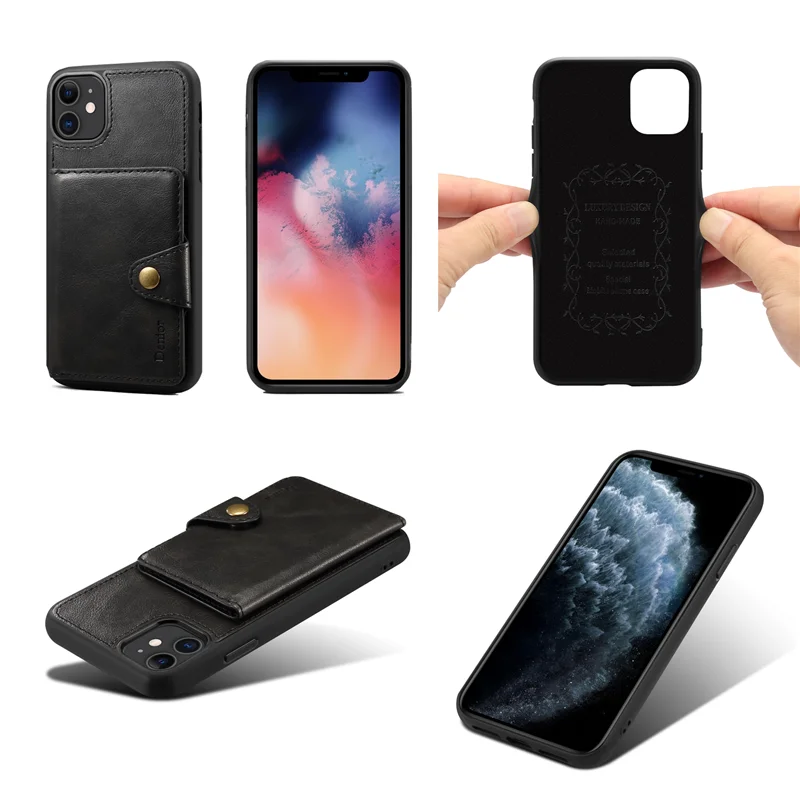 Чехол Newisdom для iPhone 11 pro max, кожаный чехол с откидной крышкой, чехол для телефона с отделением для карт, чехол для iPhone 11, роскошный чехол bronw