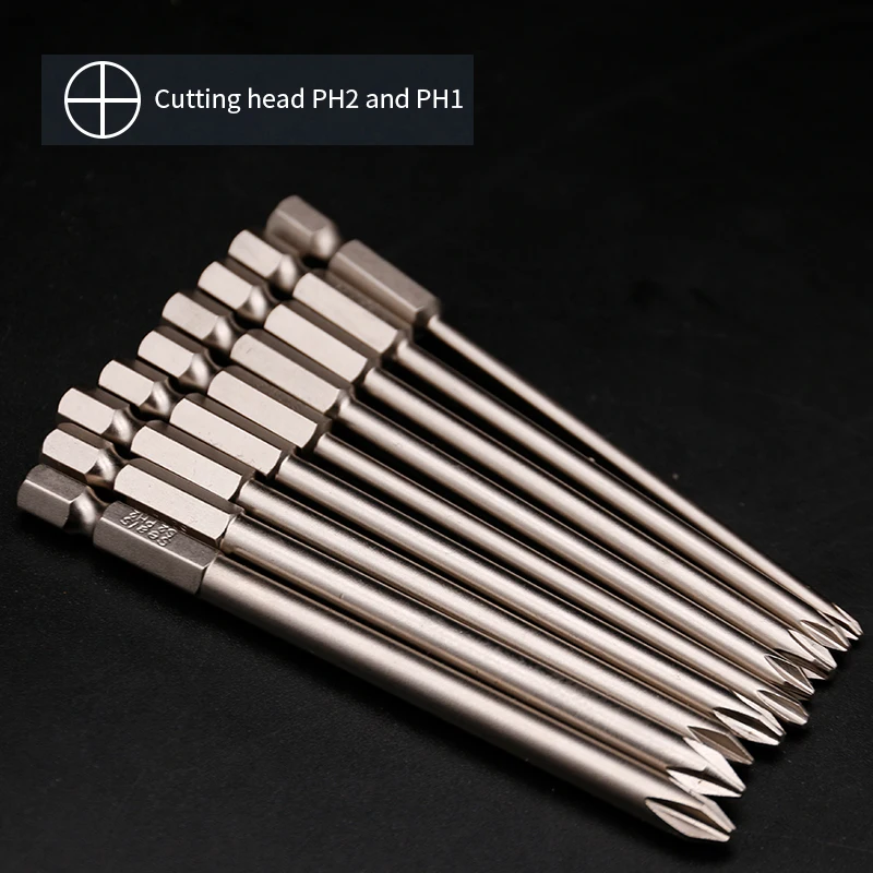 Phillips Шестигранная головка насадки отвертки сверлильной головкой PH2 50/75/100/150 мм отвертка шестигранная 1/4"