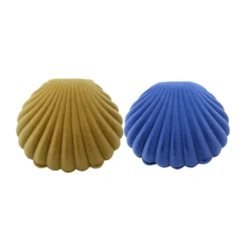 

2pcs Shell Shaped Jewelry Box Lovely Earring Case Ear Stud Storage Box Wedding Jewelry Gift Holder