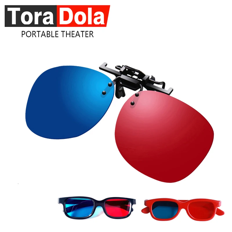 TORA DOLA проектор красно-синие 3D очки для светодиодный проектор Поддержка 3D проектор аксессуары Подарочная коробка для домашнего кинотеатра