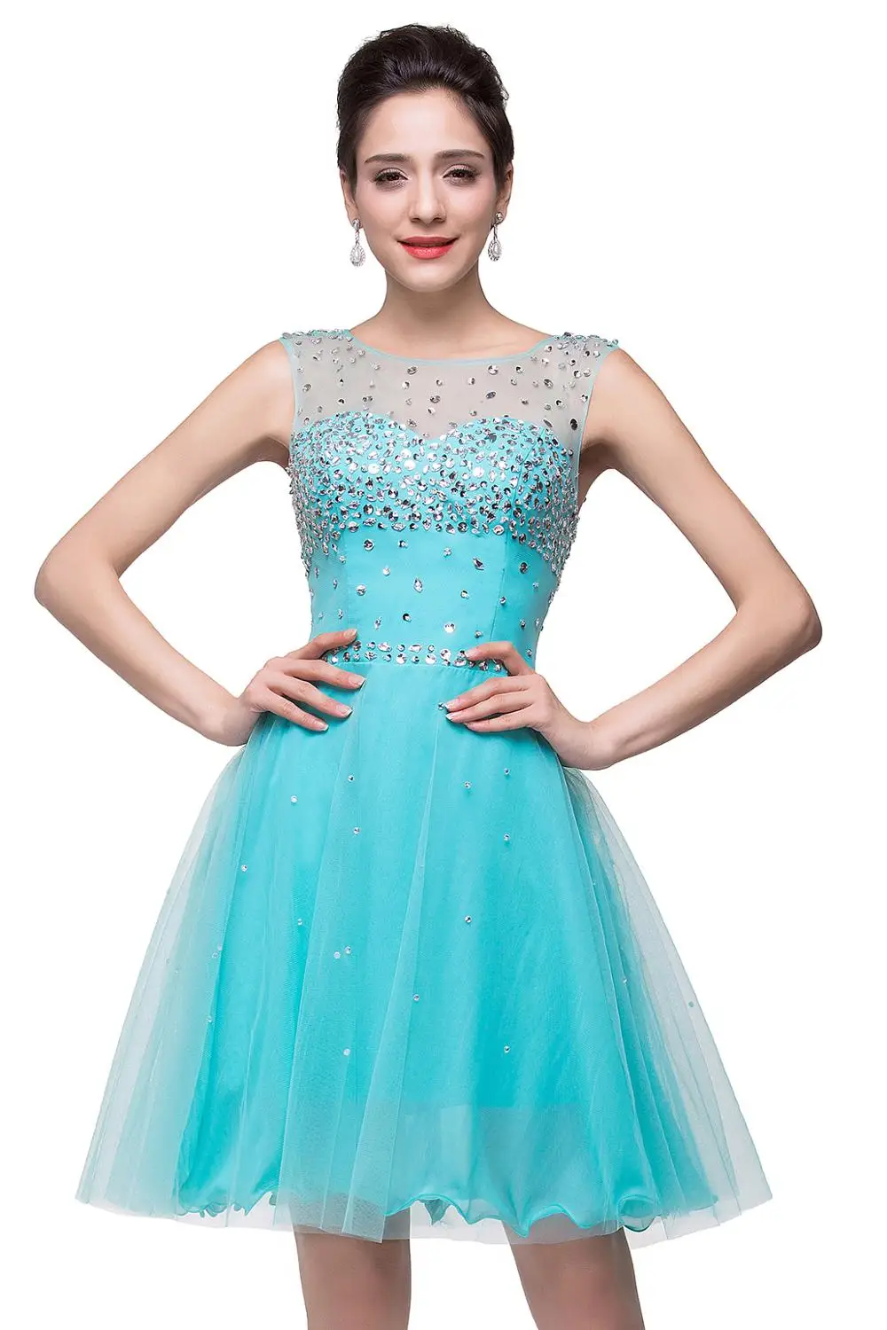 In Stock New Arrivlas Elegant Short Homecoming Dresses Vestidos de fiesta Formal Party GownVestido De Formatura