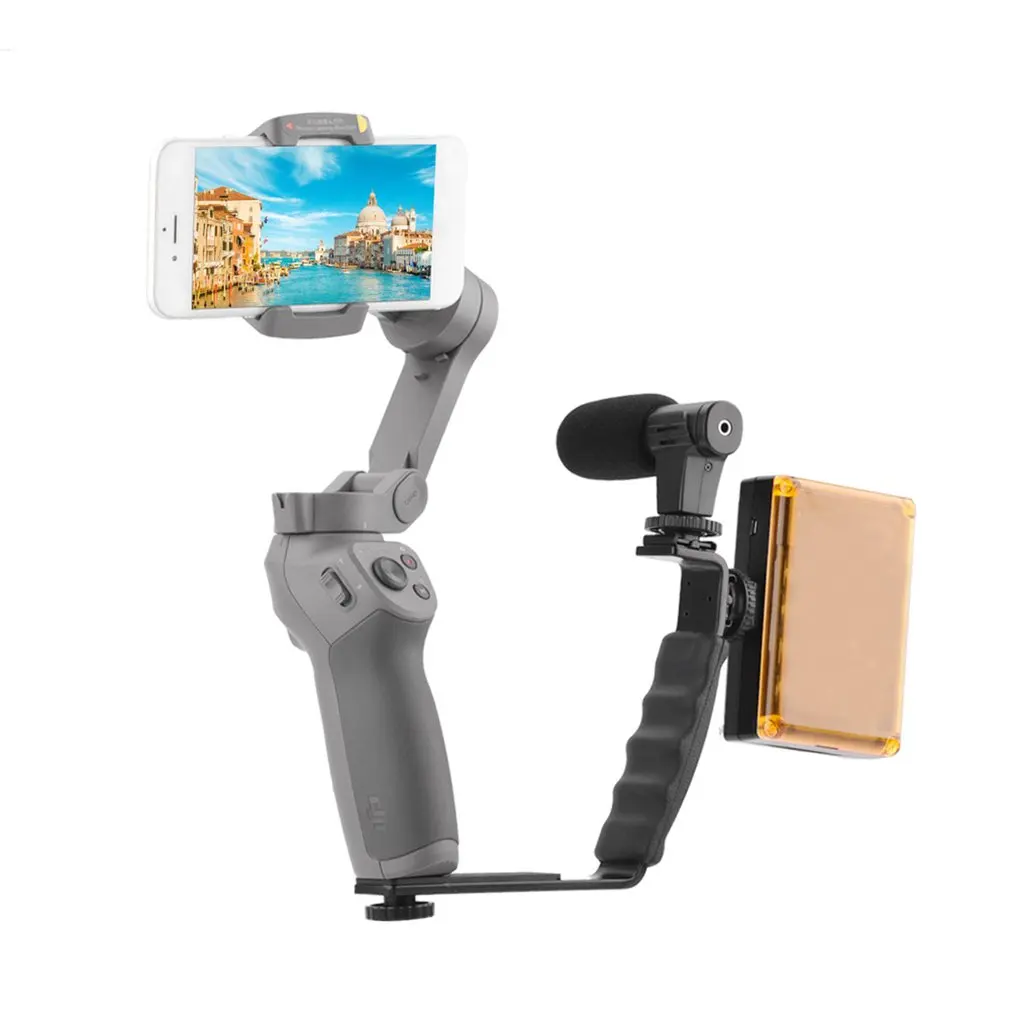 Для Osmo Mobile e2/3 Zhiyun ручной l-образный кронштейн расширения заполняющий светильник микрофон профессиональный кронштейн для съемки