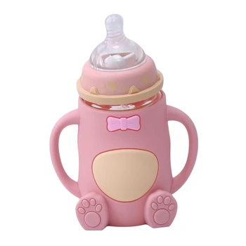 

Baby Milk Feeding Bottle Kids Cup Safe Infant Juice Water Feeding Bottle Cup Glass Baby Feeding Cup Mamadeira Vidro