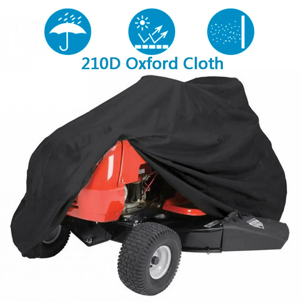 

1Set Outdoors Lawn Mower Cover 210D Oxford Cloth Tractor Cover UV Protection Universal Fit with Storage Bag