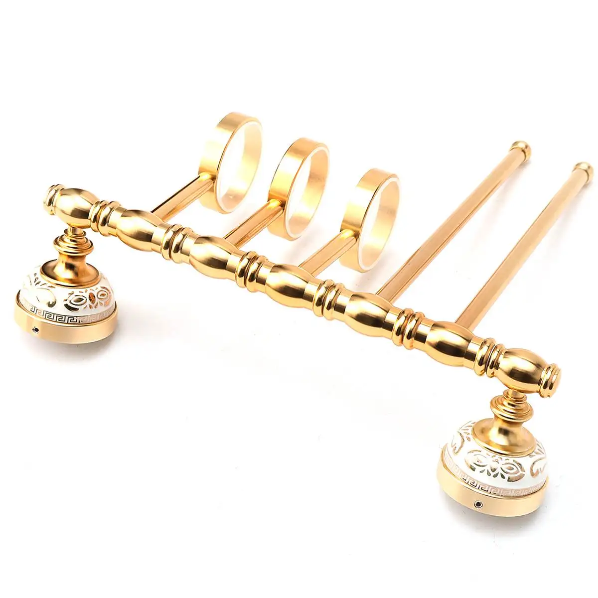 Toothbrush Cup Holder Polished Bathroom Hardware Sets Modern Carved Chrome Bath Towel Rings
