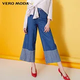 J3D Mid indigo blue Vero Moda женские джинсы свободного кроя с высокой посадкой и закатанными манжетами | 319132510 - Цвет: J3D Mid indigo blue