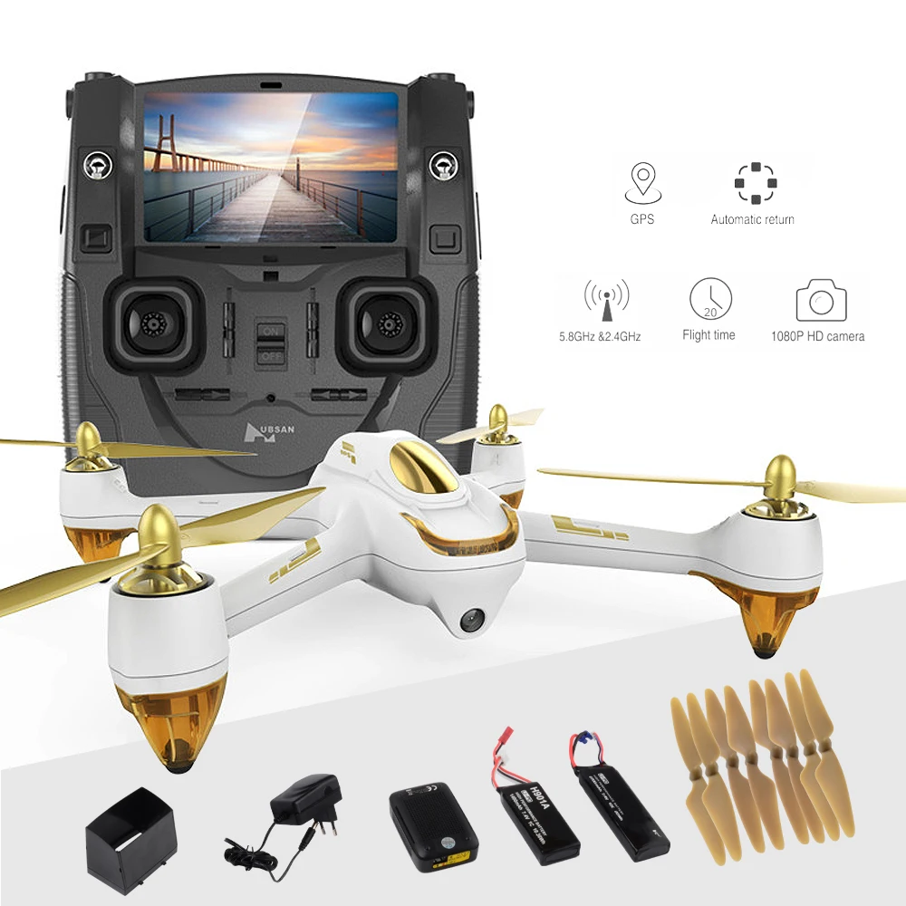 Hubsan H501S Дрон самолет HD камера поставляется со стандартным четырехосным позиционированием gps воздушный режим Квадрокоптер вертолет RC