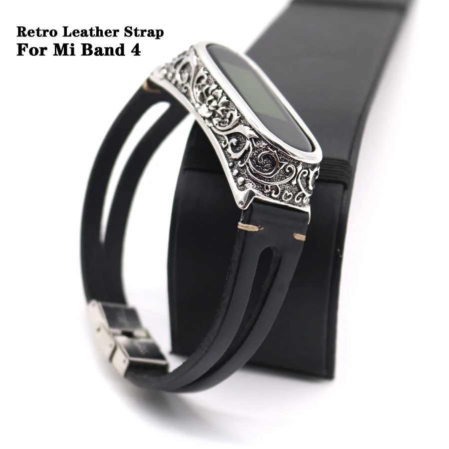 

Wrist Strap for Xiaomi Mi Band 4 Genuine Leather Watchband Strap for Mi Band 4 Bracelet Accessories for Xiaomi Band 4 Wristband