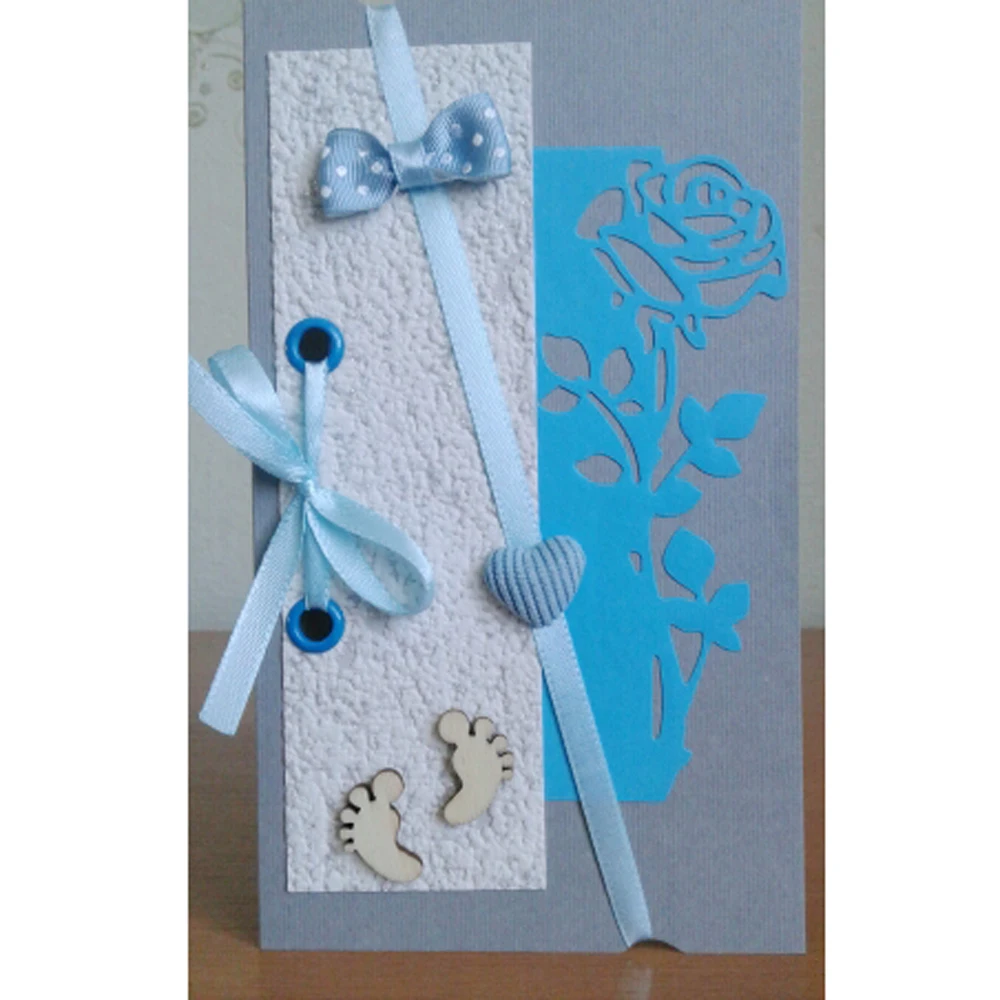 New Roses Rosa Flor Corte De Metal Dados Borboleta Morrer Scrapbooking Para Artesanato Cortar Carro Es De Papel Modelo De Corte