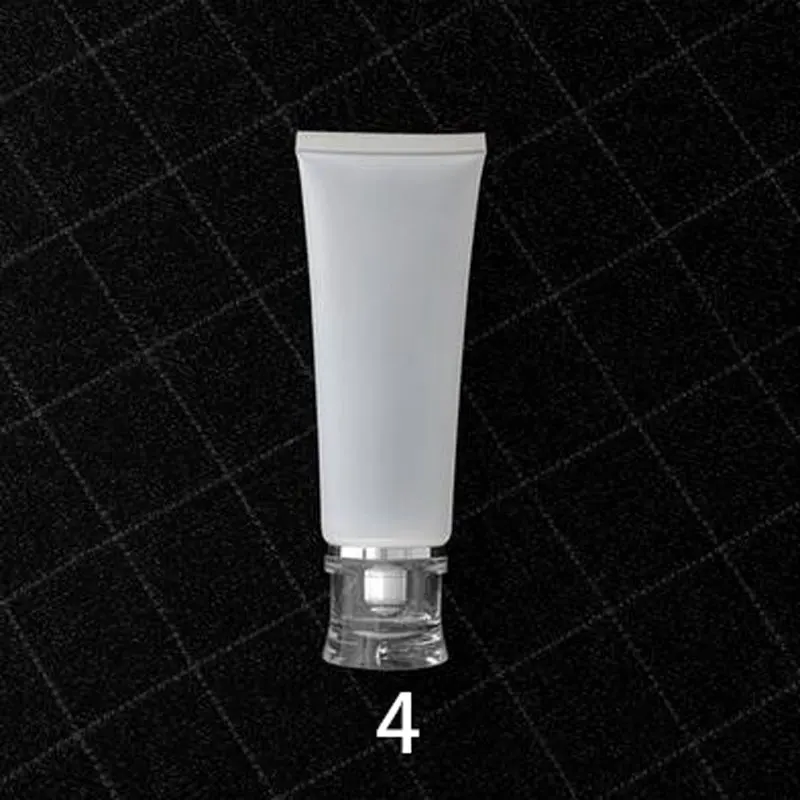 Acrylic Cap 4 100 мл 50 шт./лот Прозрачный матовый выдавливаемый флакон пустой пластиковый шланг многоразового хранения шланга упаковочные контейнеры косметические мягкие трубки - Цвет: Acrylic Cap 4
