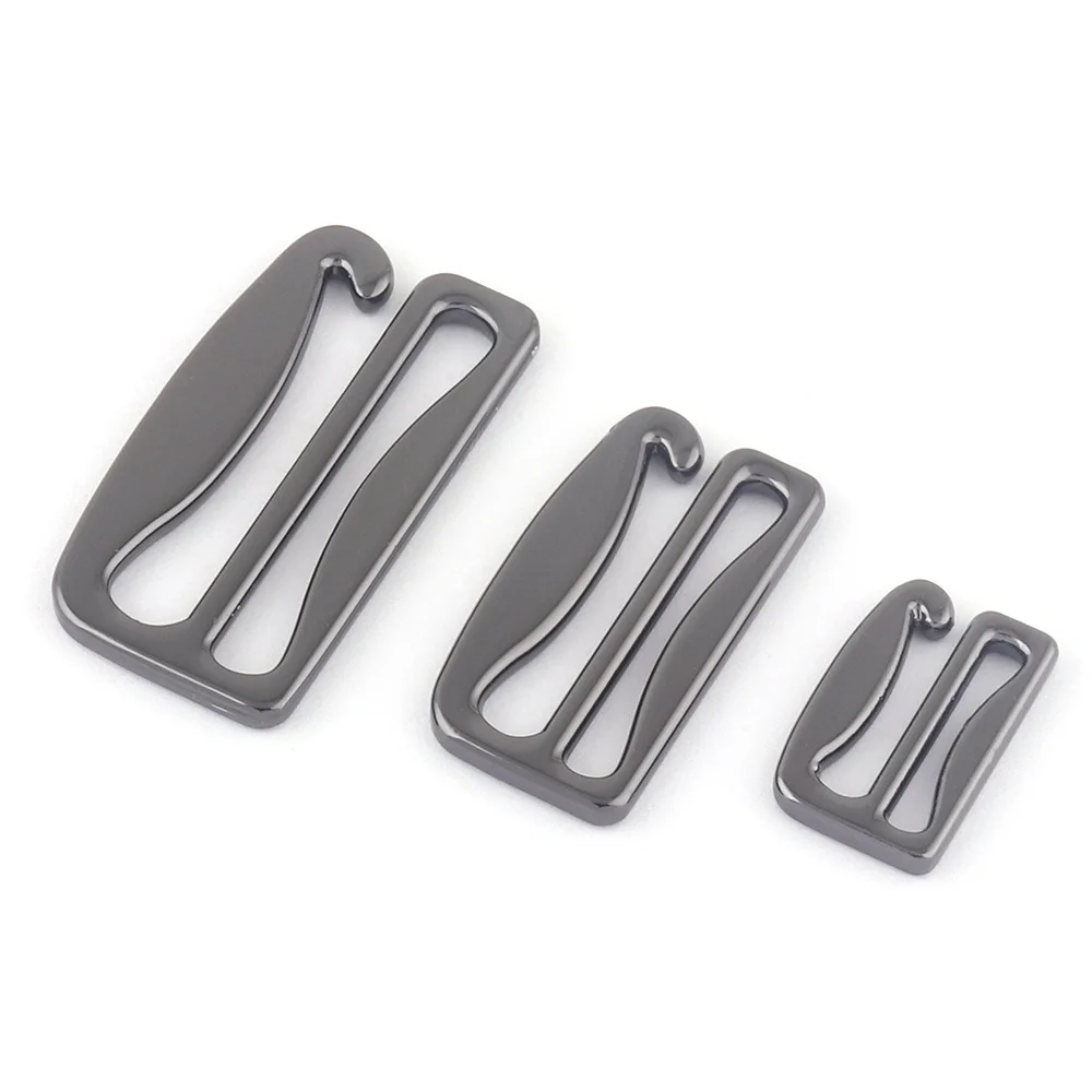 

18-38mm Gunmetal G Hook Metal Adjuster Slide Buckles,Dog Collar Hardware Strap Buckles Making Purse Handbag Webbing Supplies