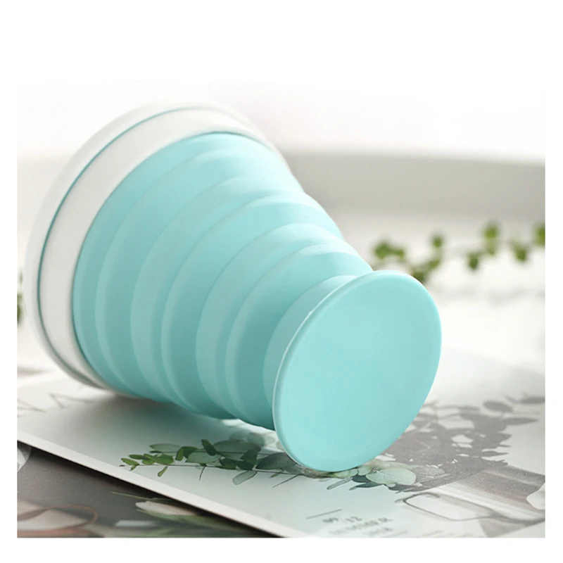 Portable Silica Folding Cup Water Cup Outdoor Student Practical Coffee Cup children Mug Gargle Cup Toothbrush Cup Bathroom
