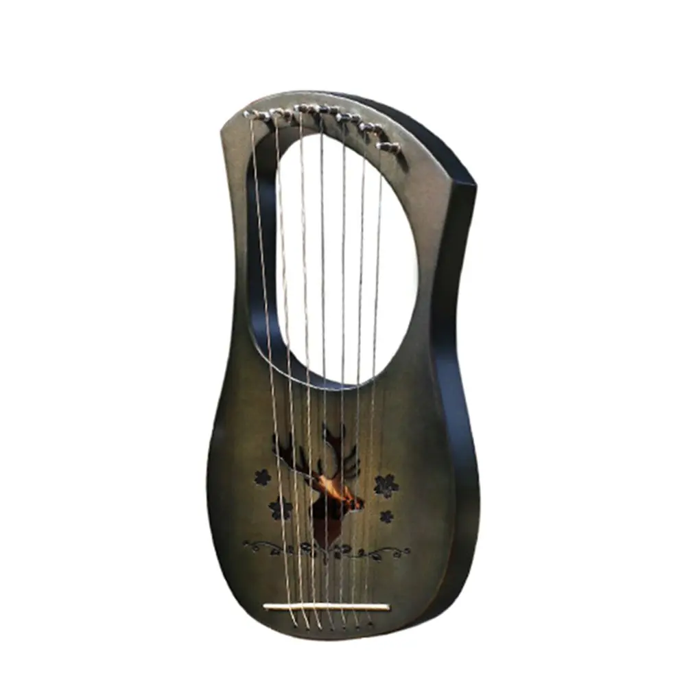 

Portable Size Natural Wood 7 Strings Lyre Harp Musical Stringed Instruments for Learner Beginner Gift