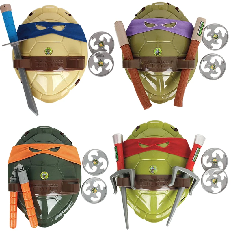 Anime Movie Cartoon Teenage Mutant Ninja Tartarughe Giocattoli Action Figure Tartarughe Armature Armi Cosplay Shell Puntelli Per Regalo Per Bambini