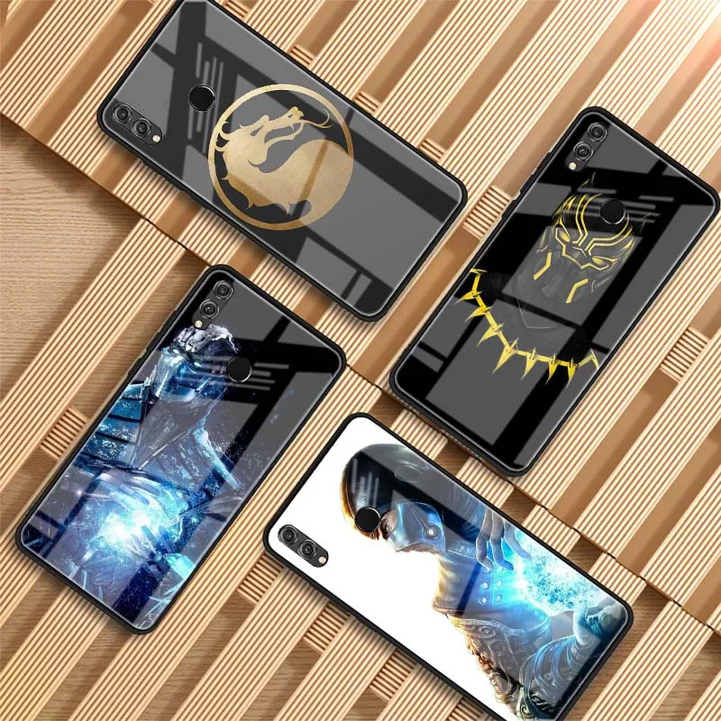 Скорпион минусовой Mortal Kombat х чехол для телефона из закаленного стекла Huawei P20 P30 P40