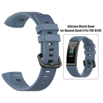 

Silicone Sports Watchband Wrist Strap Good Toughness and Strong Endurance with Buckle for Huawei Band 4 Pro TER-B29S