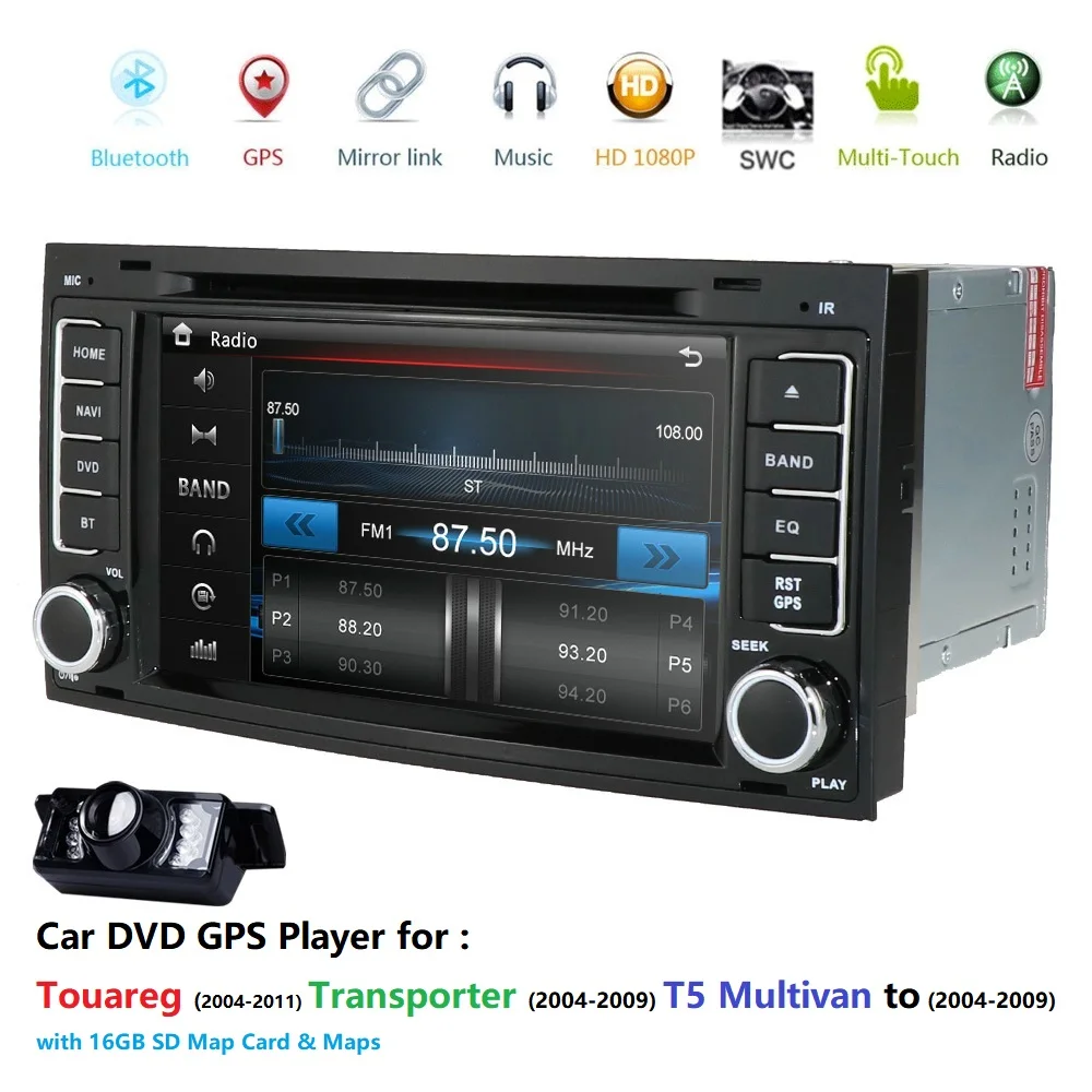 Автомобильный dvd-плеер для Volkswagen VW TOUAREG 2002 2003 2004 2005 2007 2010 с 3g wifi USB хост DVD gps Навигатор Радио BT+ карта