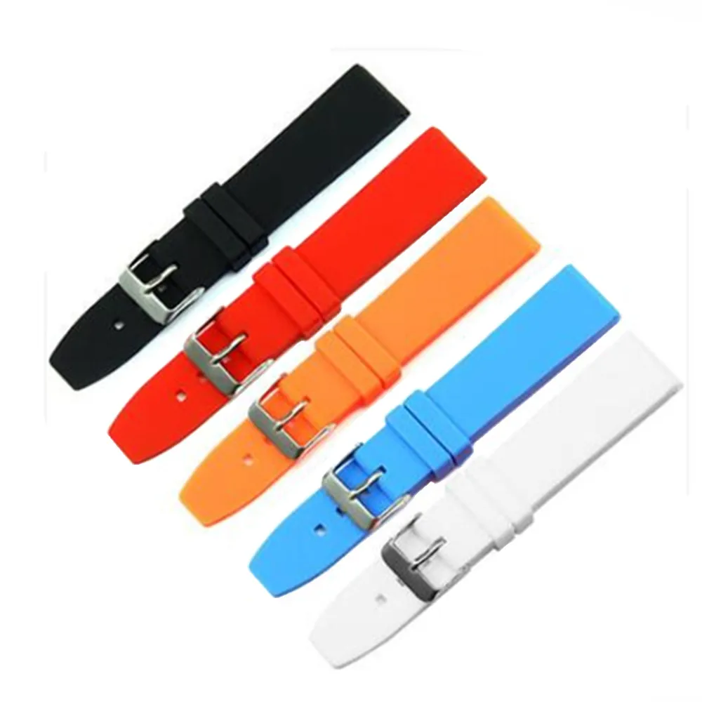 

Men Women 16 18 20 22 24 26 28mm Rubber Watch Band Strap Waterproof Silicone Watch Watchband