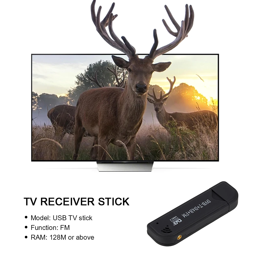 tv stick silicone USB 2.0 Digital TV Stick Receiver Mini SDR Video Dongle DVB-T DAB FM Antenna for Household Television Playing Decoration best tv sticks