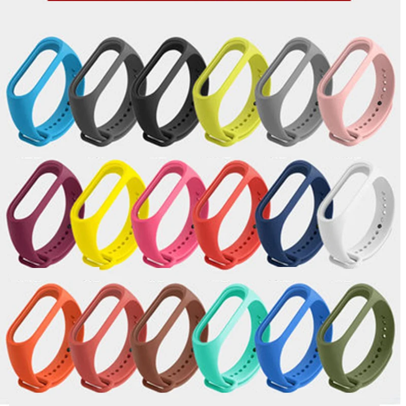 

For Xiaomi Mi Band 4 Mi Band 3 Bracelet Smart Watch Pure Color Strap for Mi Band Wristband Comfortable Silicone Strap