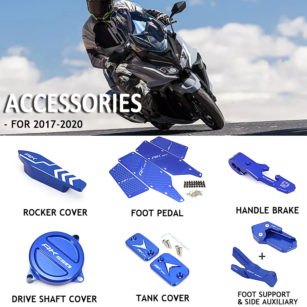 

Motorcycle Accessories For KYMCO AK550 AK 550 2017-2020 Kickstand Enlarge Plate Enlarger Extension Support Pad Foot Side Stand