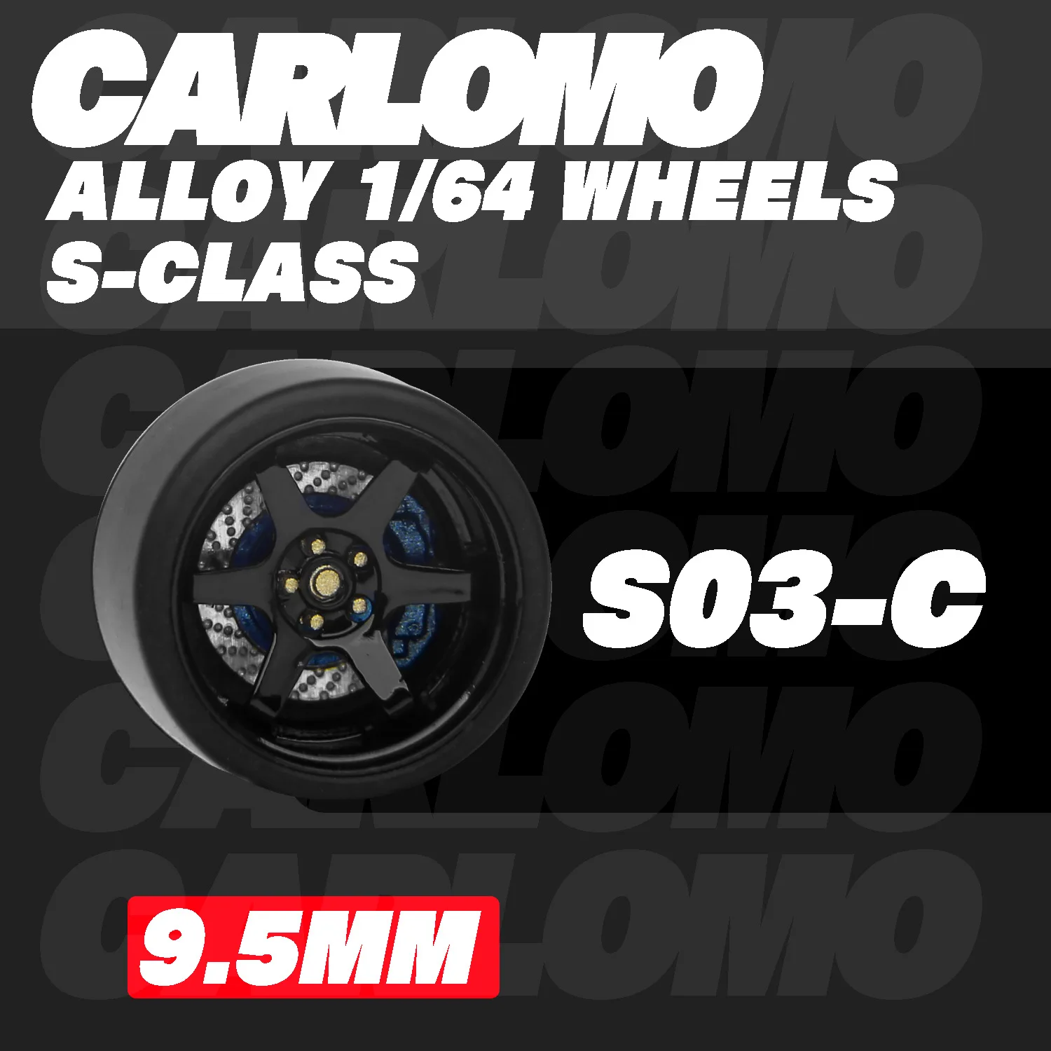 CARLOMO Alloy 1/64 Wheels S-Class S03A - S03F - Premium Wheels W/ Caliper Brakes - Foto 3