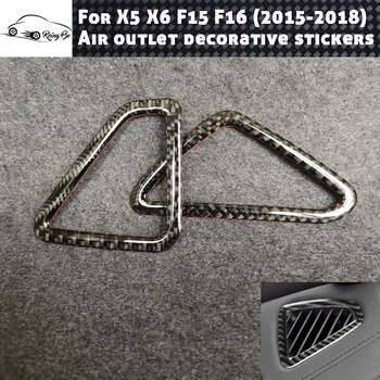 

Carbon fiber interior Instrument outlet Sticker For BMW X5 X6 F15 F16