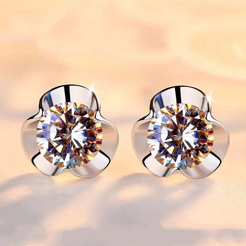 MENGYI Women's Classic Minimalist Silvery Flower Stud Earrings Girl's Birthday Gift For Everyday Wear Jewelry Wholesale | Украшения