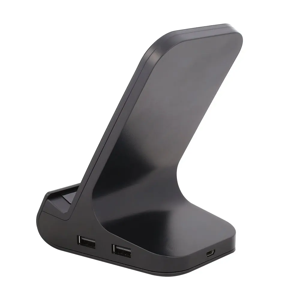 Двойное быстрое зарядное устройство USB Qi сертифицированная Подставка для зарядки с двойным USB совместима с iPhone 10W для Galaxy Note 9