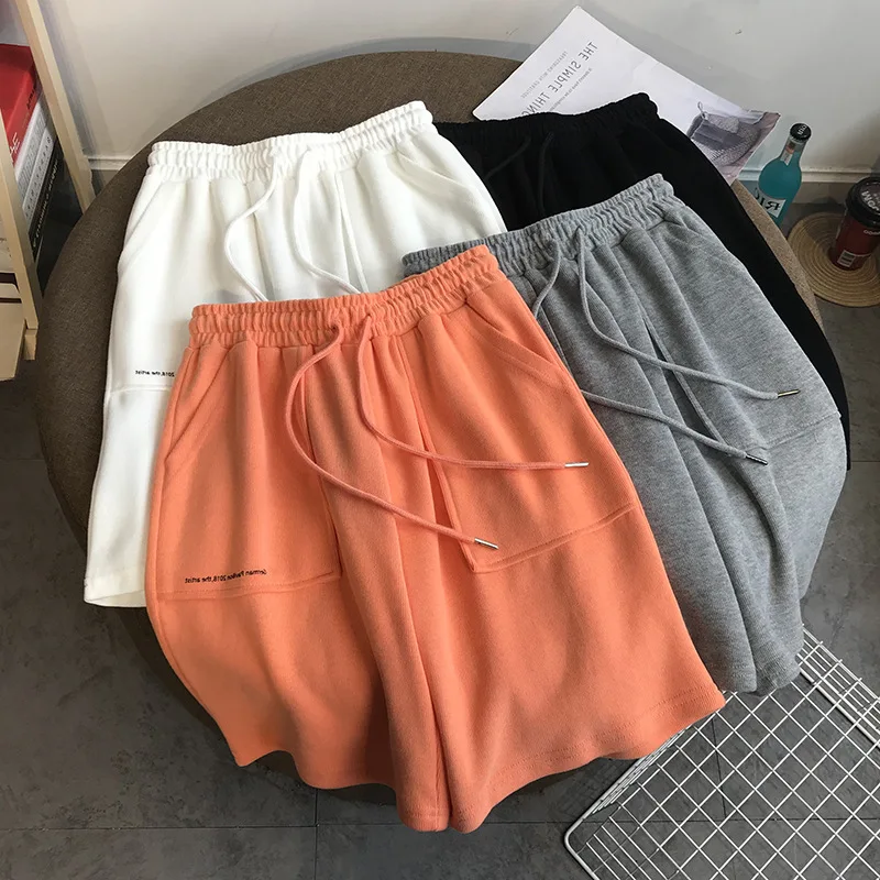 Women Pants & Capris Cotton Korean Loose Straight Sports Pants Summer Casual Beach Short Pants Letter Shorts Wide Leg Trousers Women Pants & Capris Cotton Korean Loose Straight Sports Pants Summer Casual Beach Short Pants Letter Shorts Wide Leg Trousers