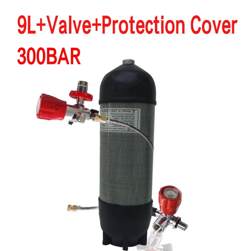 Acecare cilindro de gás pcp 9l ce, hpa, 4500psi de fibra de carbono para mergulho, tanque de ar Acecare cilindro de gás pcp 9l ce, hpa, 4500psi de fibra de carbono para mergulho, tanque de ar