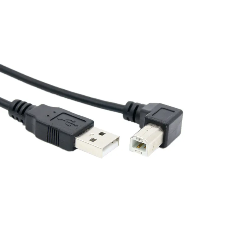 Right-Angle USB 2.0 A to B Printer/Scanner Cable (0.3m-1.5m)