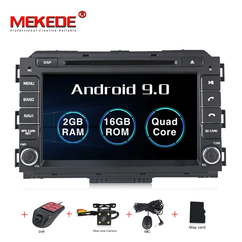 MEKEDE 4G ram 32G rom Android 9,0 автомобильный мультимедийный плеер для Kia Carnival. Sedona Автомобильный gps навигатор dvd-плеер - Цвет: 16G  DVD Camera DVR