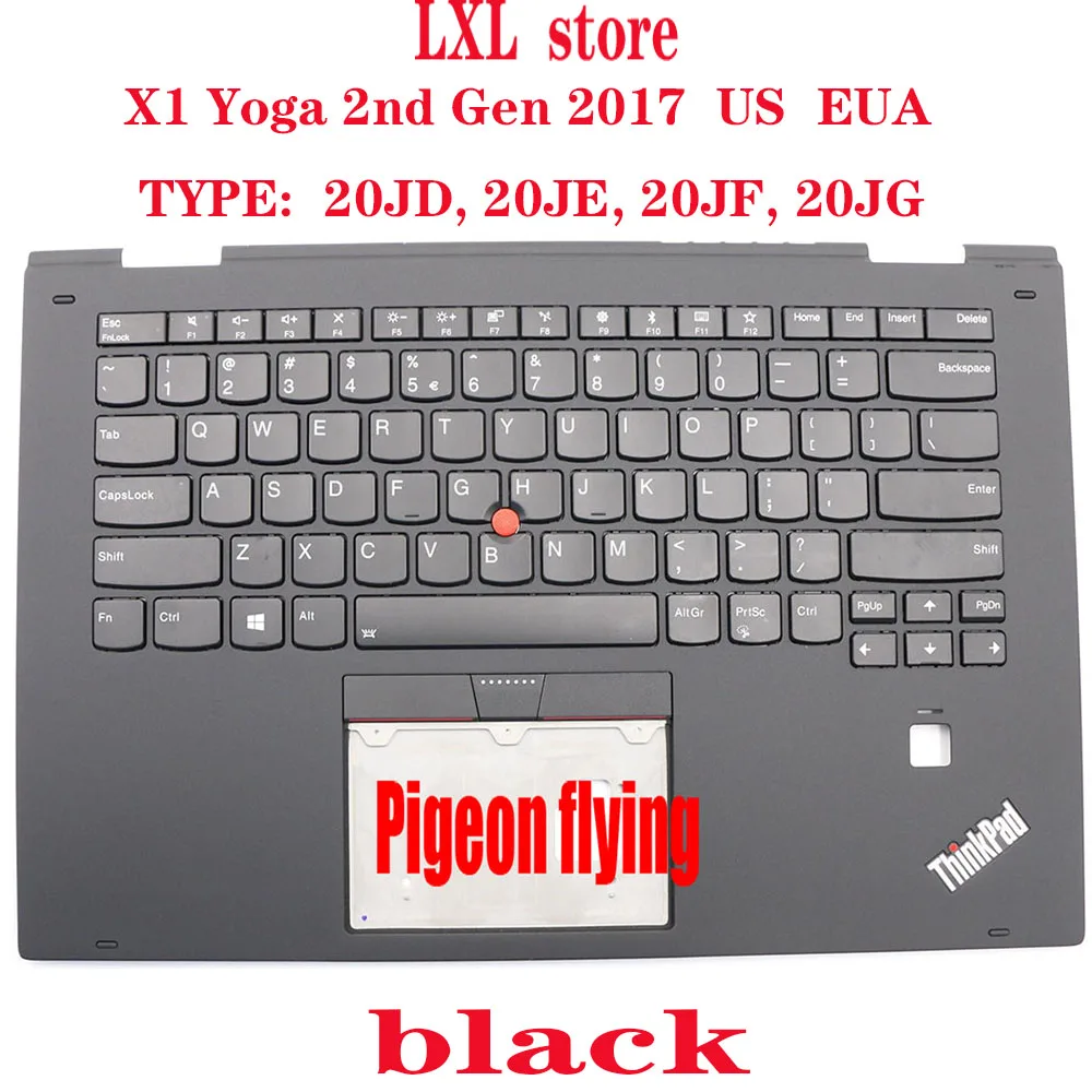  new for thinkpad x1 yoga 2nd gen 2017(20JD 20JE 20JF 20JG)English keyboard EUA C-COVER FRU 01HY850 