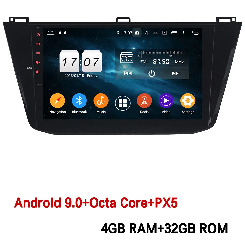 4GB RAM x 32GB ROM Klyde 10," ips 4G Android 9,0 Восьмиядерный 4 Гб ОЗУ 64 Гб ПЗУ DSP автомобильный DVD мультимедийный плеер стерео для Volkswagen Tiguan L - Цвет: 4GB RAM x 32GB ROM