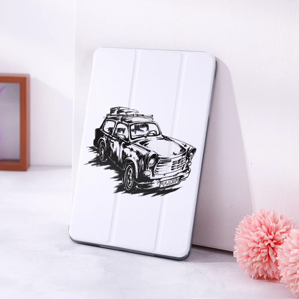 Car White Magnet Flip Cover For Apple IPad Mini 4 7.9